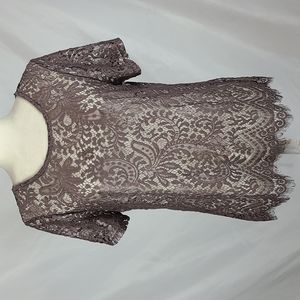 BKE Eyelash Lace Blouse NWT
